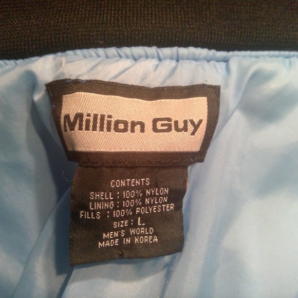 Million Guy Men's New York Jacket L Coat Blue - Picture 13 of 14